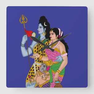 Shiv Parvati Wanduhr