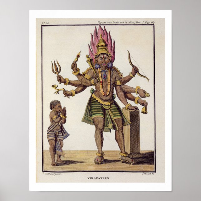 Shiva als Virapatren, Herr mit dem schlecht gebild Poster (Vorne)