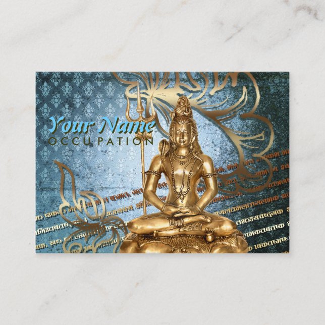 Shiva Blue Damask - Unternehmen, Visitenkarte (Vorderseite)