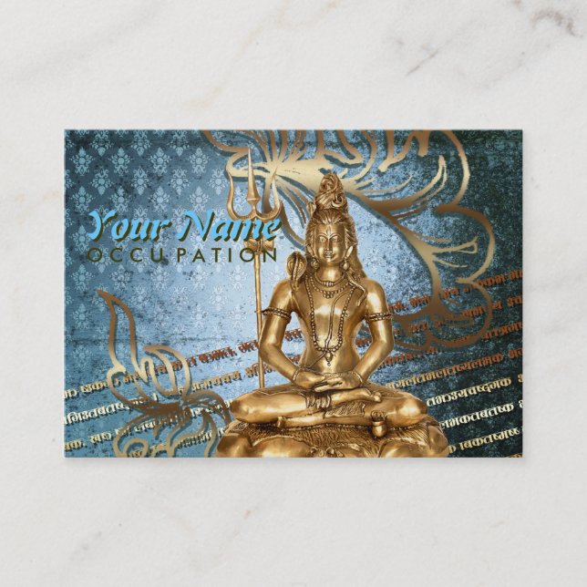 Shiva Blue Damask - Unternehmen, Visitenkarte (Vorderseite)