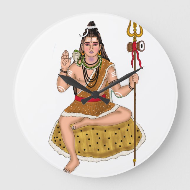 Shiva Clock Große Wanduhr (Vorderseite)