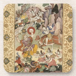 Shiva, das den Dämon Andhaka, c.1585-90 tötet Untersetzer
