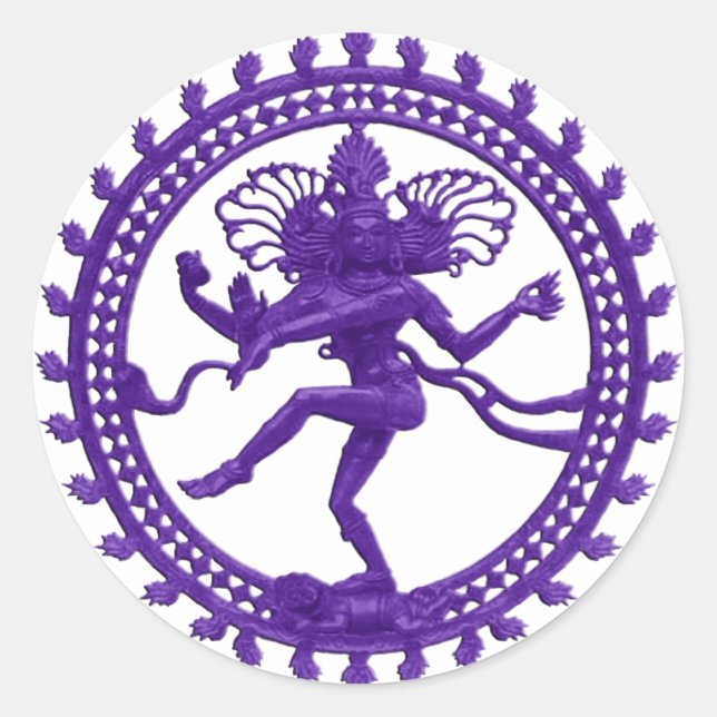 Shiva der kosmische Tänzer Runder Aufkleber (Vorderseite)
