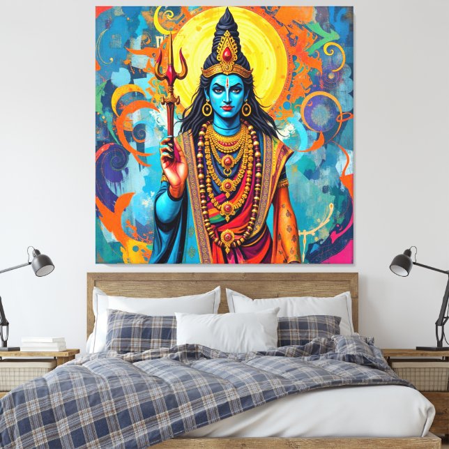 SHIVA DER ZERSTÖRER LEINWANDDRUCK (Insitu (Schlafzimmer))