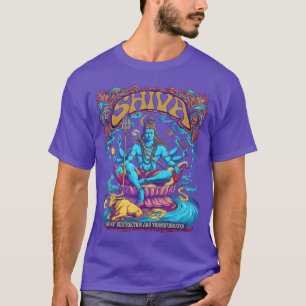 Shiva Druck Hindu Gott Männer Frauen Spiritualops T-Shirt