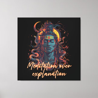 Shiva-Energie, Göttliche Kraft, Manifestationsdesi Leinwanddruck