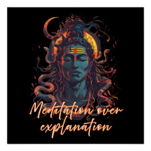 Shiva-Energie, Göttliche Kraft, Manifestationsdesi Poster