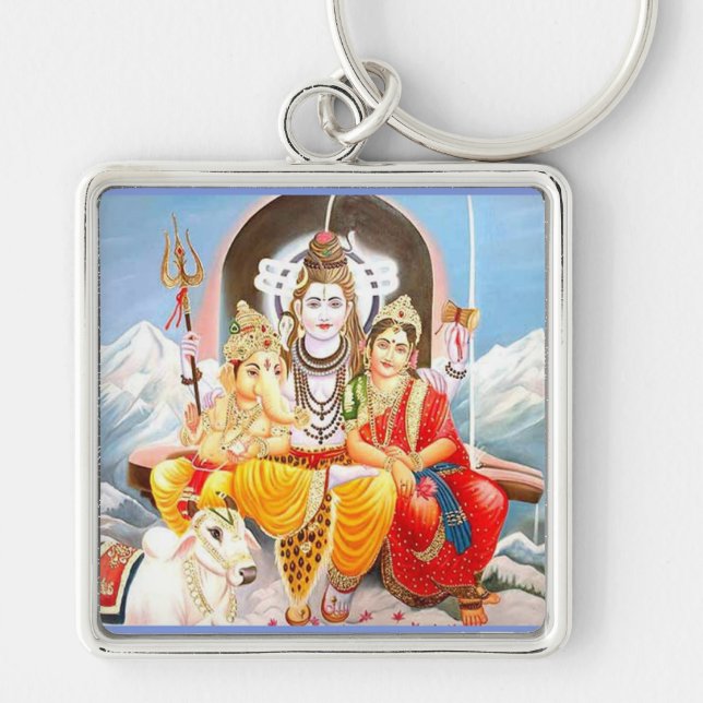 shiva Familie Schlüsselanhänger (Vorne)