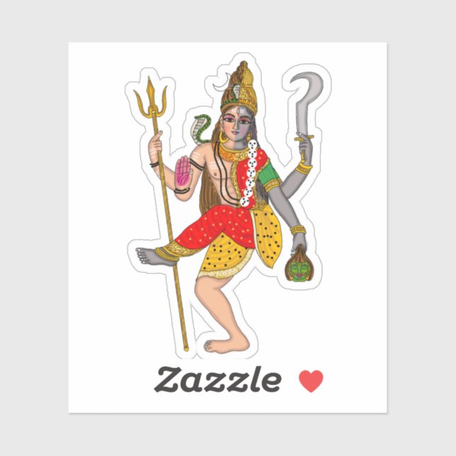 Shiva Kali Sticker (Blatt)