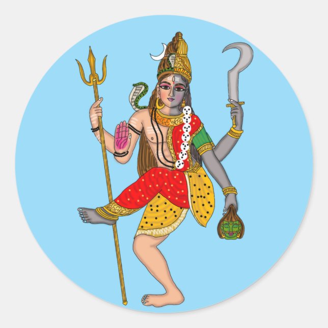 Shiva Kali Sticker (Vorderseite)