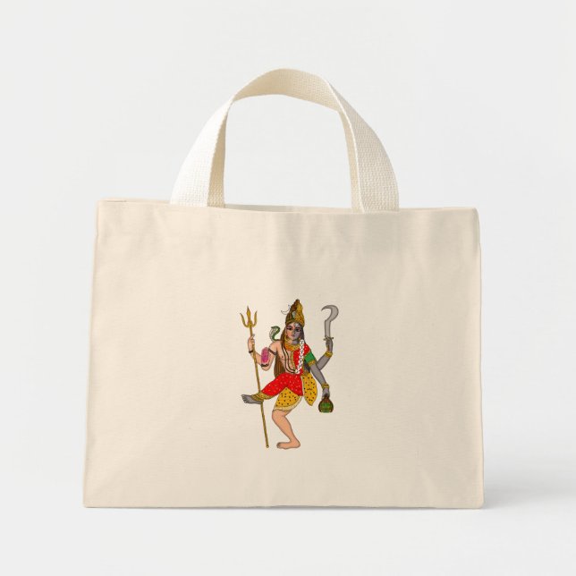 Shiva Kali Tote Bag Mini Stoffbeutel (Vorne)