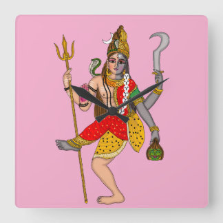 Shiva Kali Wall Clock Quadratische Wanduhr