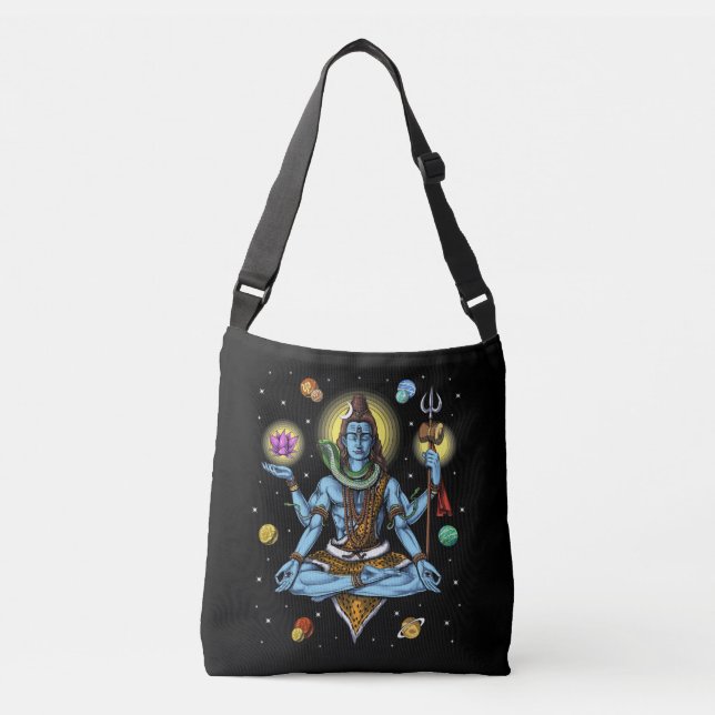 Shiva Meditation Tragetaschen Mit Langen Trägern (Vorderseite)