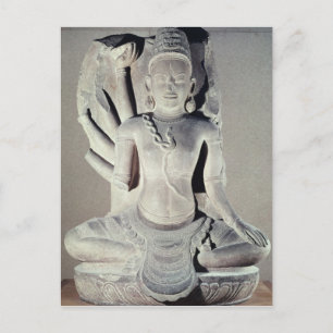 Shiva mit zehn Armen, von Thap Banh It Temple, Postkarte