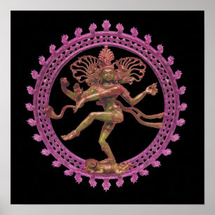 Shiva (Nataraja) der kosmische Tänzer Poster
