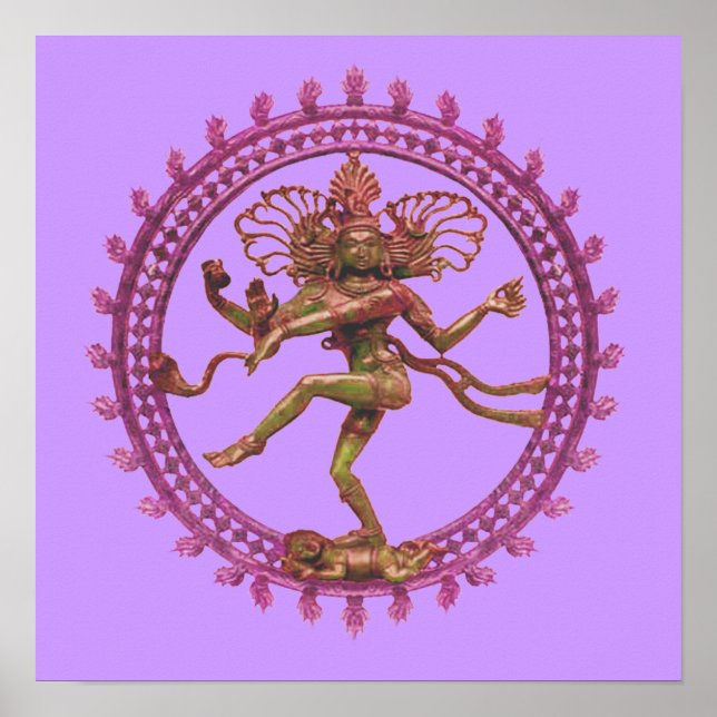 Shiva (Nataraja) der kosmische Tänzer Poster (Vorne)
