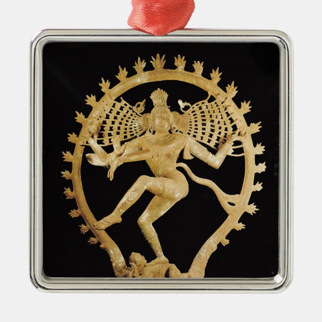Shiva Nataraja Silbernes Ornament (Vorne)
