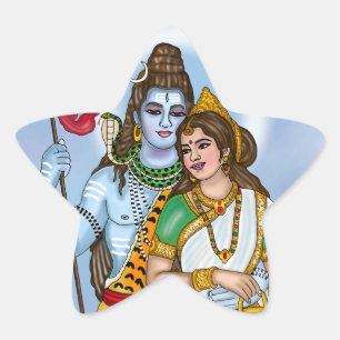 Shiva Parvati Aufkleber