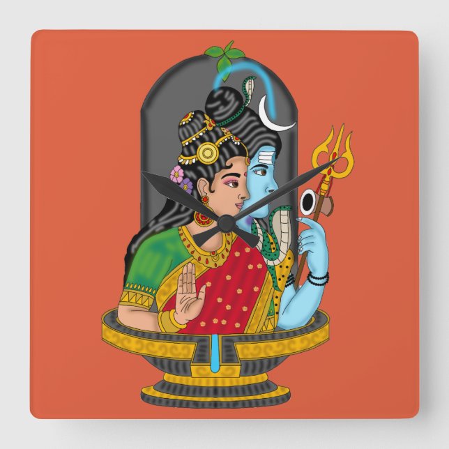 Shiva Parvati Göttliche Uhr  (Vorderseite)