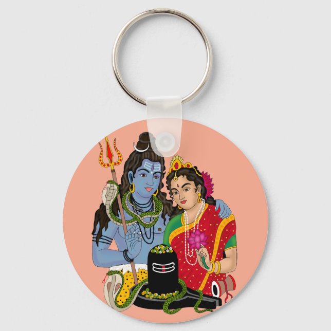 Shiva Parvati Schlüsselanhänger (Vorderseite)