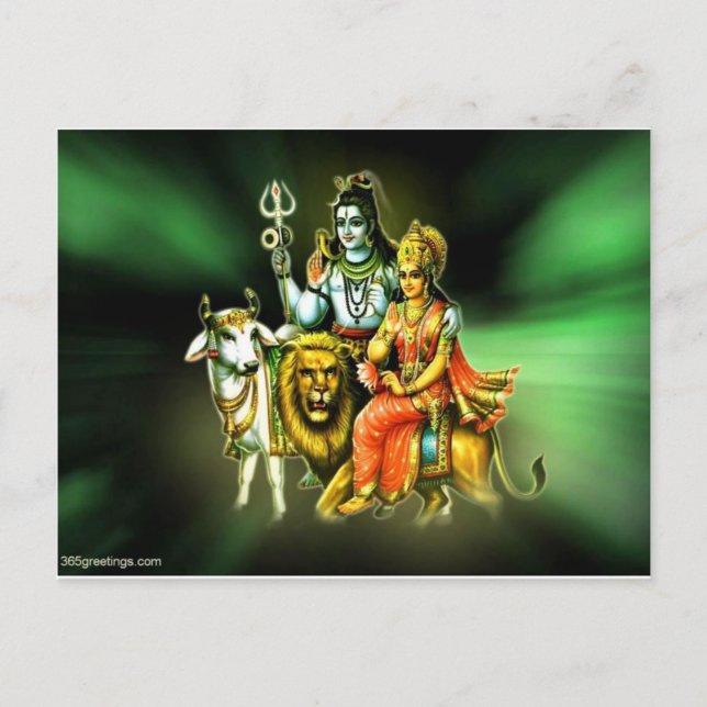 Shiva Postkarte (Vorderseite)