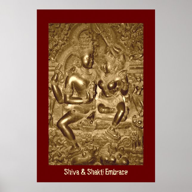 Shiva & Shakti Embrace Poster (Vorne)