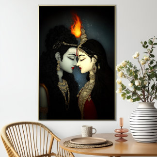 Shiva Shakti: Hinduistische Göttin Gott Göttliche Poster