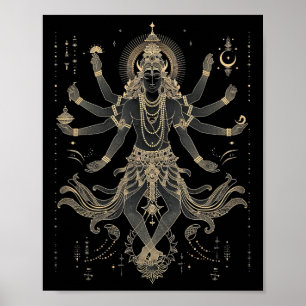 Shiva Spiritueller Hindu-Gott Tandava Tanz Yoga Me Poster