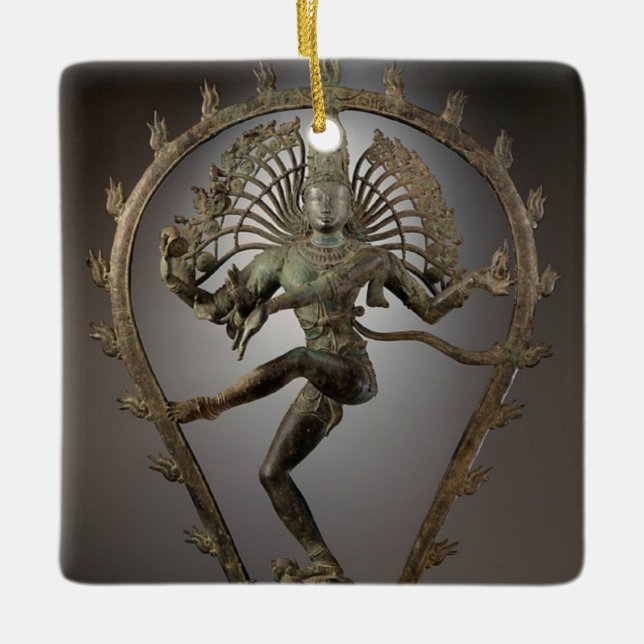 Shiva Statue Foto Keramikornament (Vorderseite)