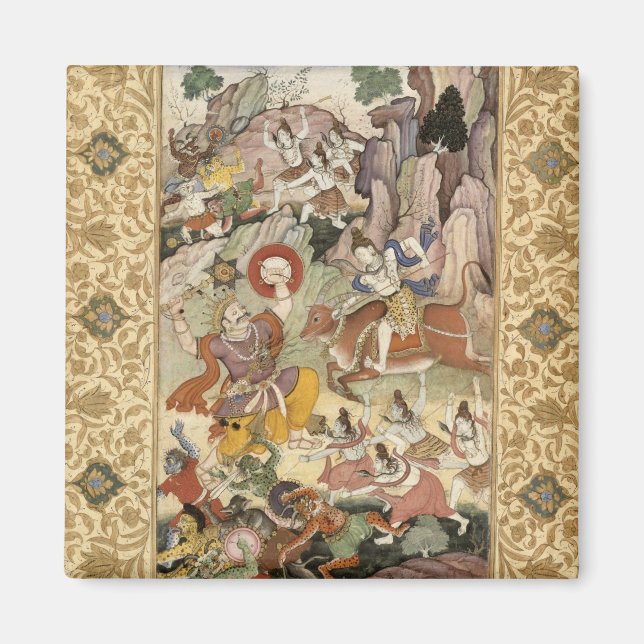 Shiva tötet den Dämon Andhaka, c.1585-90 Magnet (Vorne)