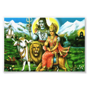 Shiva u. Parvati Druck (6" x 4")