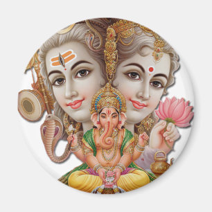 Shiva und Familie Magnet