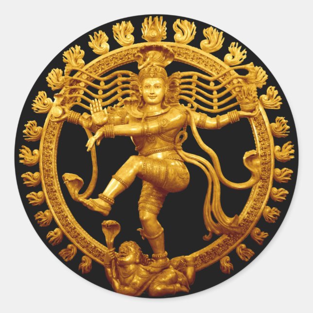 Shiva's Dance Runder Aufkleber (Vorderseite)