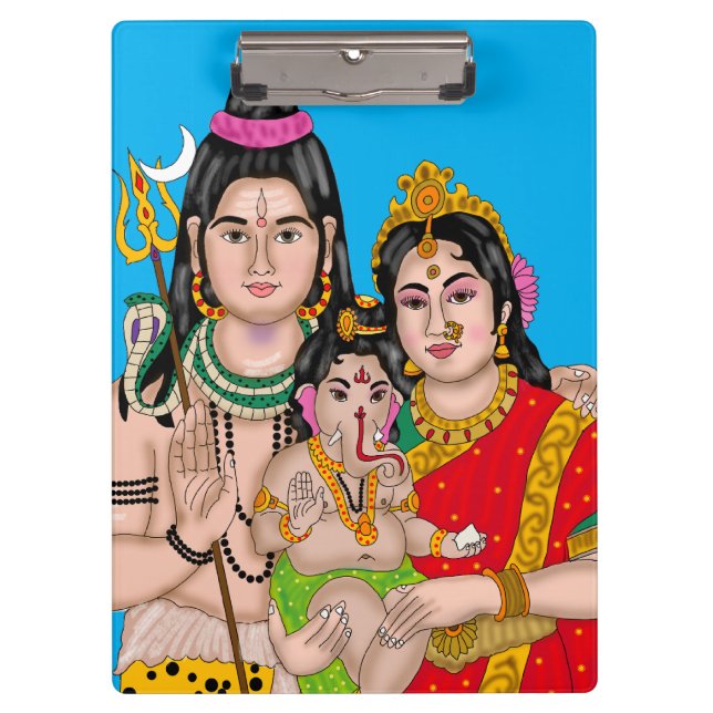 Shivas Familien Schreibwaren Klemmbrett (Vorderseite)
