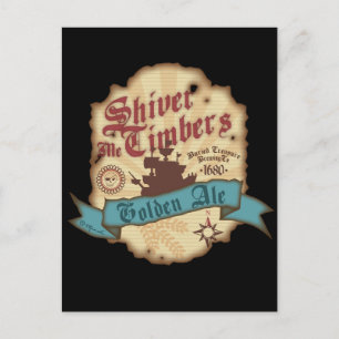 Shiver Me Timbers-Label Postkarte