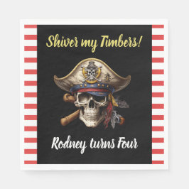 Shiver My Tembers Pirate Party Serviette