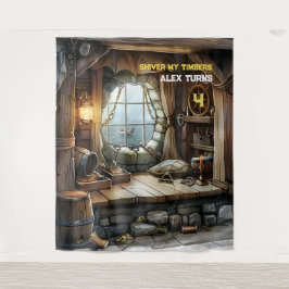 Shiver My Timbers Pirate Theme Wandteppich