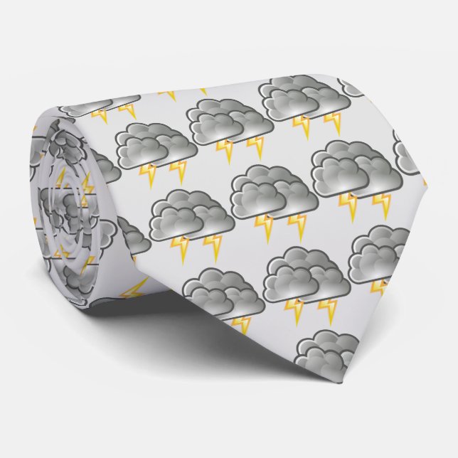 Shivering Rainy Day Wolken Thunder_Cove Krawatte (Gerollt)