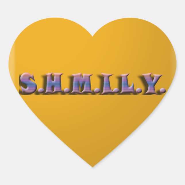 SHMILY Heart Sticker (Vorderseite)
