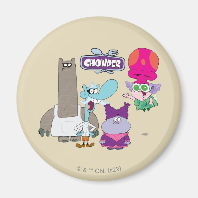 Shnitzel, Mung, Chowder und Truffles Magnet (Vorne)