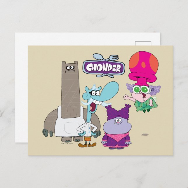 Shnitzel, Mung, Chowder und Truffles Postkarte (Vorne/Hinten)