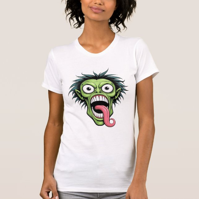Shock Scream Monster Halloween T-Shirt (Vorderseite)