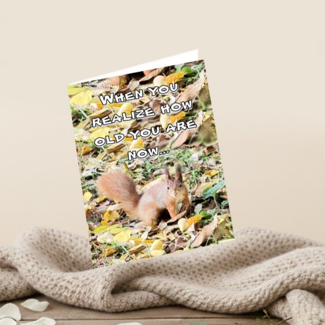 Shocked squirrel Birthday   Karte (Von Creator hochgeladen)