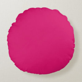 Shocking Pink, Solid, Lovely,Simple,Modern Rundes Kissen