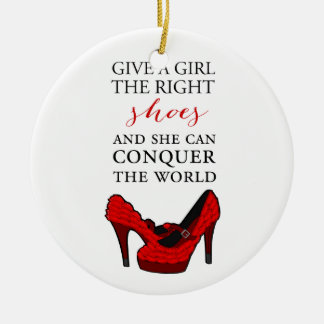 Shoe-aholic, Gib einem Mädchen die richtigen Schuh Keramikornament
