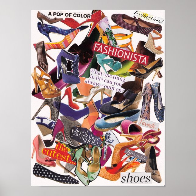 Shoe Collage Poster (Vorne)