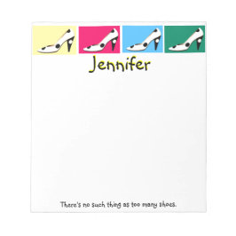 Shoe Diva Attitude Colorful Notizblock