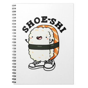 Shoe-shi Lustiger Sushi-Wortwitz Notizblock