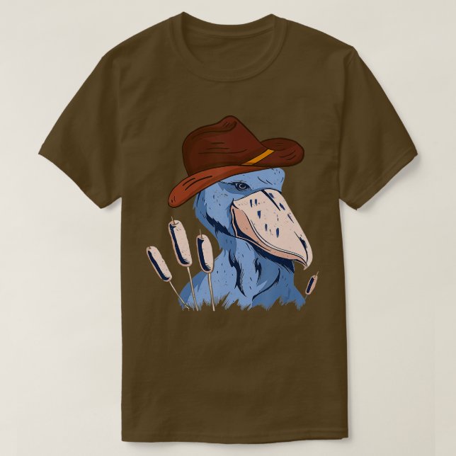 Shoebill Bird African Stork Bird Lover Cowboy Hat T-Shirt (Design vorne)