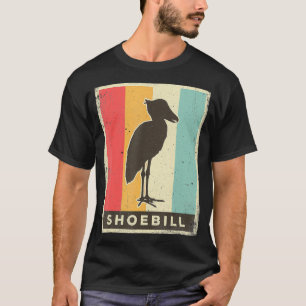 Shoebill Lover Vintag Retro Poster Animal T-Shirt
